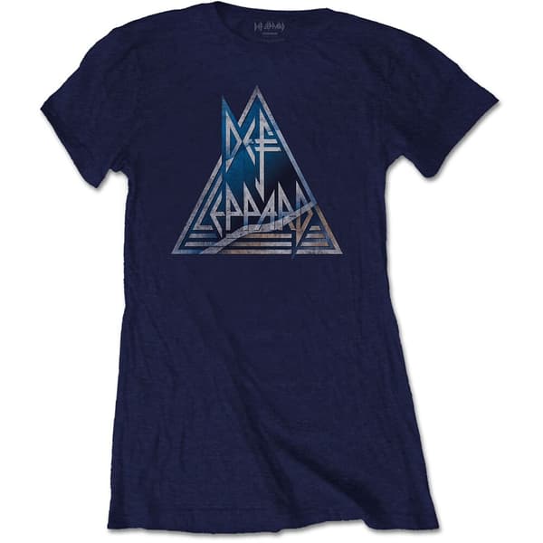 Def Leppard Ladies T-Shirt: Triangle Logo (Small)