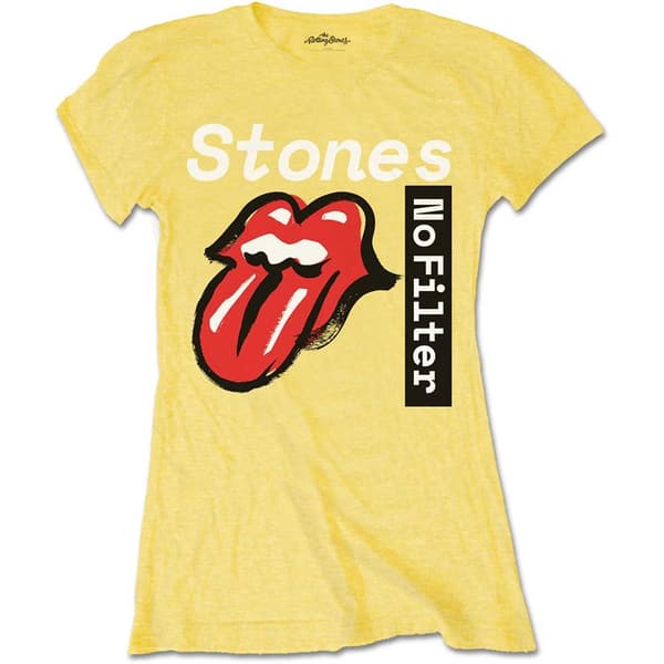 The Rolling Stones Ladies T-Shirt: No Filter Text (X-Large)