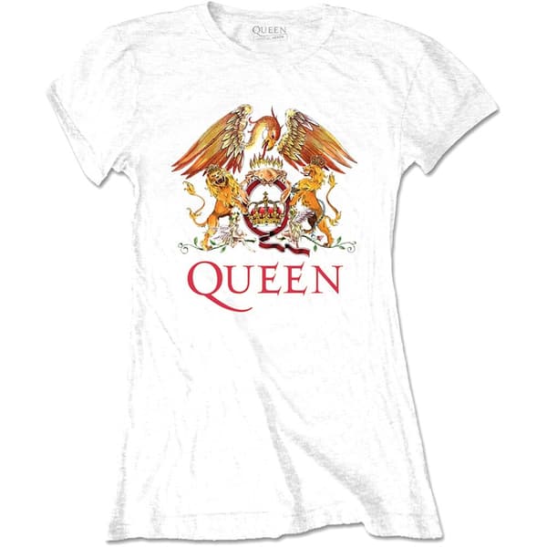 Queen Ladies T-Shirt: Classic Crest (X-Large)