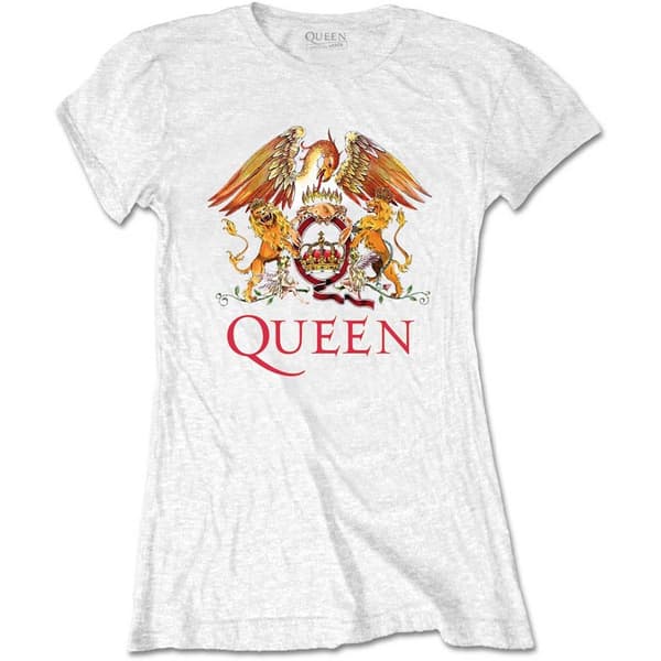 Queen Ladies T-Shirt: Classic Crest (X-Large)
