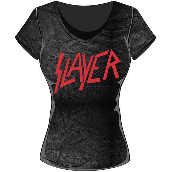 Slayer Ladies Acid Wash T-Shirt: Classic Logo (Small)