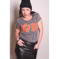 Miniatyrbild 1 av 2: AC/DC Ladies Tee: Classic Logo (Acid Wash) (Small)
