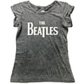 Miniatyrbilde 2 av 2: The Beatles Ladies Fashion Tee: Drop T Logo (Acid Wash/Caviar Beads) (XX-Large)