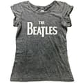 Miniatyrbilde 1 av 2: The Beatles Ladies Fashion Tee: Drop T Logo (Acid Wash/Caviar Beads) (XX-Large)