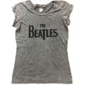 Miniatyrbillede 1 af 2: The Beatles Ladies Fashion Tee: Drop T Logo (Acid Wash/Caviar Beads) (XX-Large)