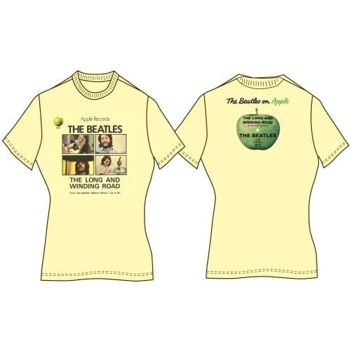 The Beatles Ladies T-Shirt: Long & Winding Road (Back Print) (X-Large)