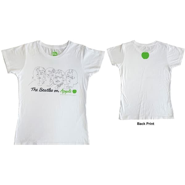 The Beatles Ladies T-Shirt: On Apple (Back Print) (Small)
