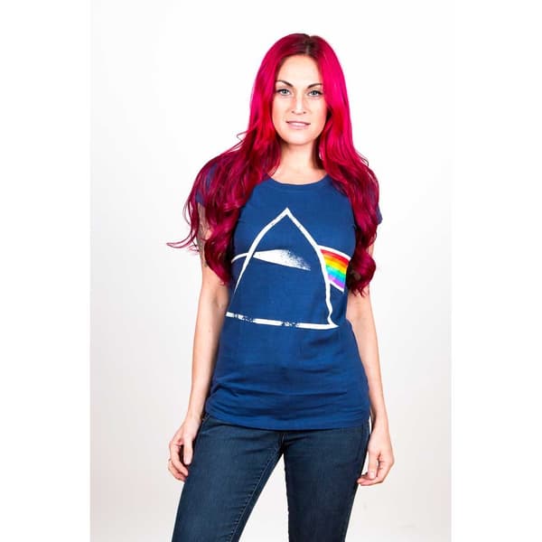 Pink Floyd Ladies T-Shirt: Dark Side of the Moon (Back Print) (Medium)