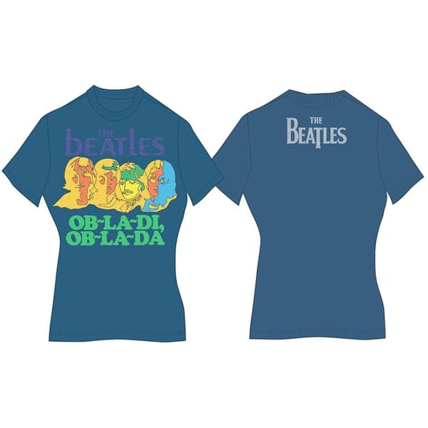The Beatles Ladies T-Shirt: Ob-La-Di (Back Print) (X-Large)