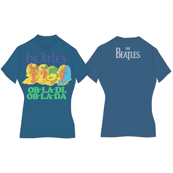The Beatles Ladies T-Shirt: Ob-La-Di (Back Print) (X-Large)