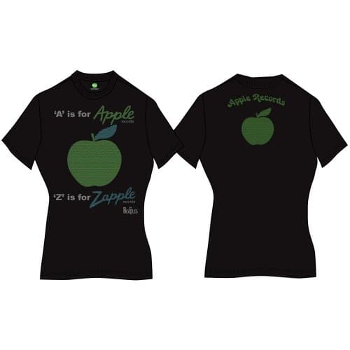 The Beatles Ladies T-Shirt: A is for Apple (Back Print) (Medium)