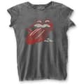 Miniatyrbild 1 av 2: The Rolling Stones Ladies Fashion Tee: Vintage Tongue (Burn Out) (Large)