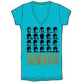 Miniatyrbild 2 av 2: The Beatles Ladies Fashion Tee: Hard Days Night Faces (Burn Out/Glitter Print) (Medium)