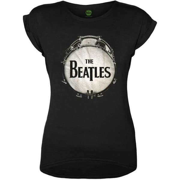 The Beatles Ladies T-Shirt: Drum (Caviar Beads) (XX-Large)