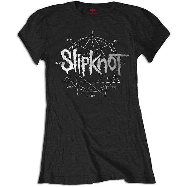 Slipknot Ladies Fashion Tee: Logo Star (Diamante) (Medium)