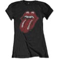 Miniatyrbild 2 av 2: The Rolling Stones Ladies Diamante T-Shirt: Classic Tongue (Small)