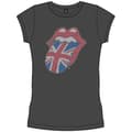 Miniatyrbild 3 av 3: The Rolling Stones Ladies Fashion Tee: Classic UK Tongue (Diamante) (Medium)