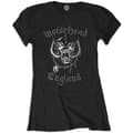 Miniatyrbild 2 av 2: Motorhead Ladies Fashion Tee: England (Diamante) (Large)