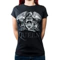 Miniatyrbild 2 av 3: Queen Ladies Fashion Tee: Logo (Diamante) (X-Large)