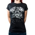 Miniatyrbild 1 av 3: Queen Ladies Fashion Tee: Logo (Diamante) (X-Large)