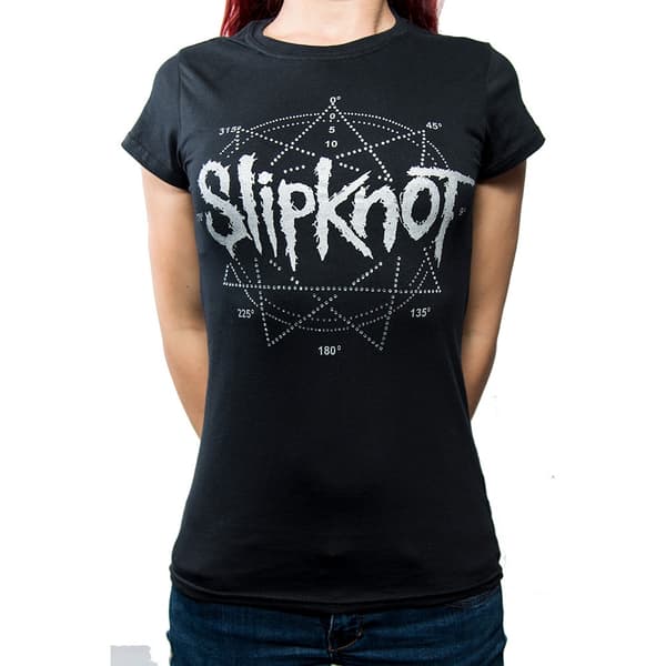 Slipknot Ladies Fashion Tee: Logo Star (Diamante) (X-Large)