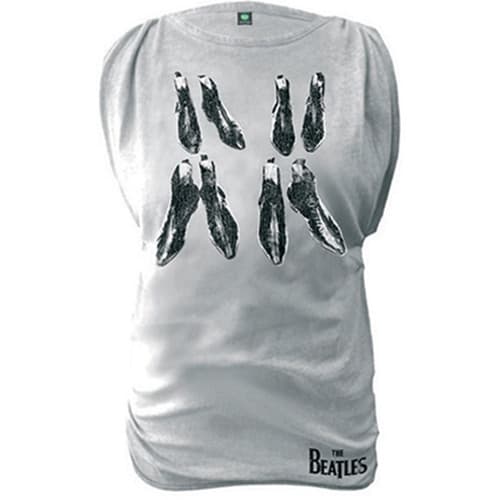 The Beatles Ladies T-Shirt: Boots (Oil Wash) (Medium)