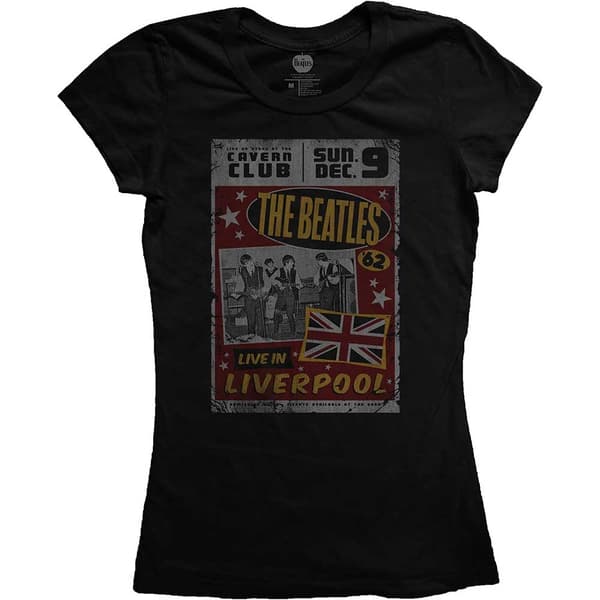 The Beatles Ladies T-Shirt: Live in Liverpool (Small)