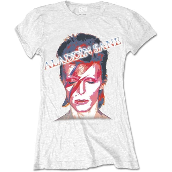 David Bowie Ladies T-Shirt: Aladdin Sane (Small)