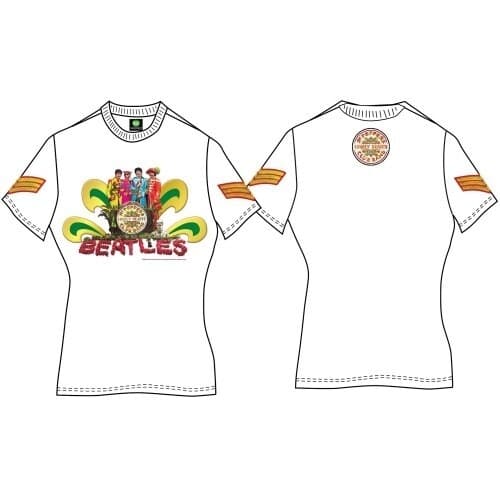 The Beatles Ladies T-Shirt: Sgt Pepper Naked (Large)