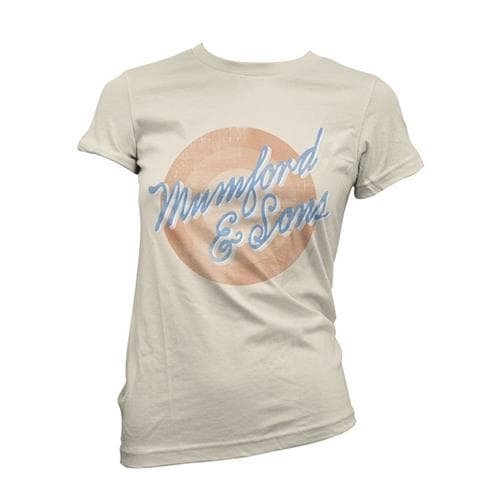 Mumford & Sons Ladies T-Shirt: Sun Script (Skinny Fit) (X-Large)