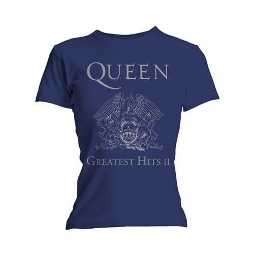 Queen Ladies Tee: Greatest Hits II (Skinny Fit) (Medium)
