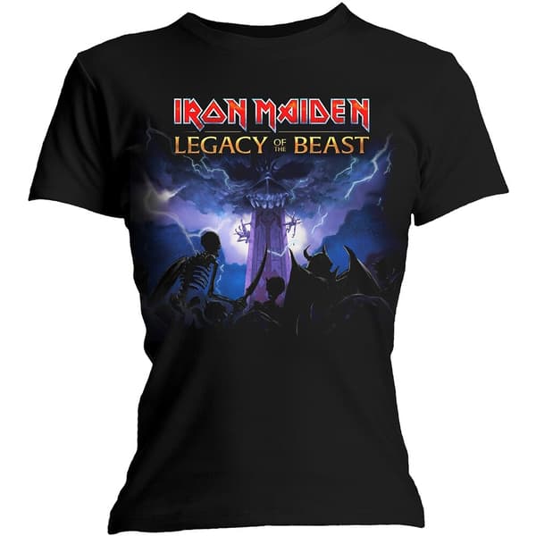 Iron Maiden Ladies Fashion Tee: Legacy Army (Skinny Fit) (Medium)