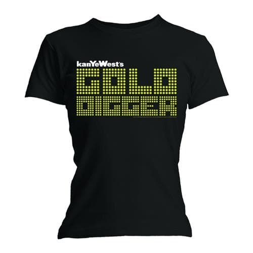 Kanye West Ladies T-Shirt: Gold Digger (Skinny Fit) (Large)