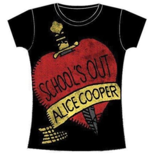 Alice Cooper Ladies Tee: School's Out (Skinny Fit) (X-Large)