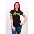 Miniatyrbild 1 av 2: Ghost Ladies Tee: Green/Grey Keyline Logo (Skinny Fit) (X-Large)