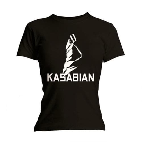 Kasabian Ladies T-Shirt: Ultra Black (Skinny Fit) (X-Large)
