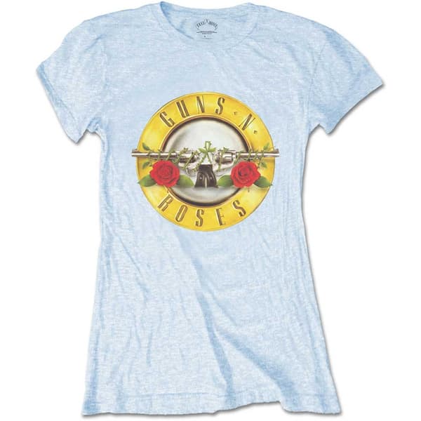 Guns N' Roses Ladies T-Shirt: Classic Bullet Logo (Skinny Fit) (Large)