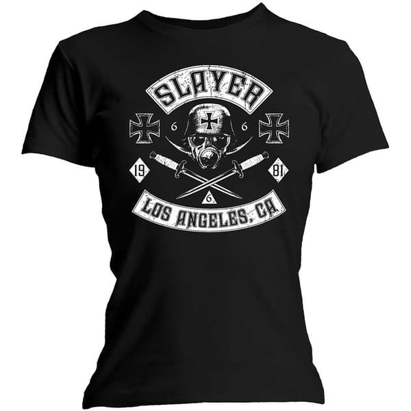 Slayer Ladies T-Shirt: Tribes (Ex-Tour/Skinny Fit) (Medium)