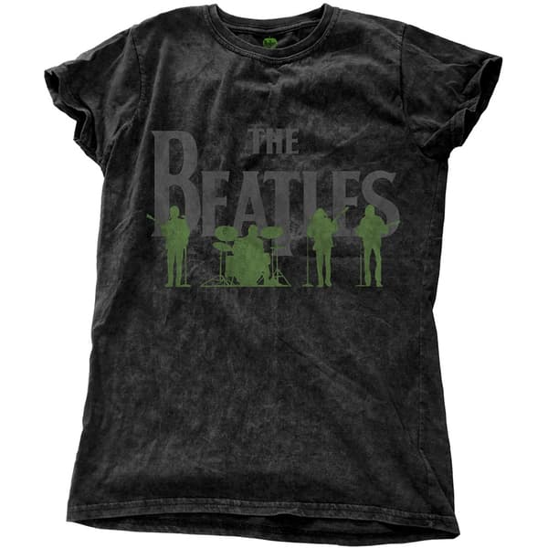 The Beatles Ladies Snow Wash T-Shirt: Saville Row Line-Up (Medium)