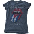 Pikkukuva 2 / 2: The Rolling Stones Ladies Fashion Tee: Havana Cuba with Snow Wash Finishing (X-Large)