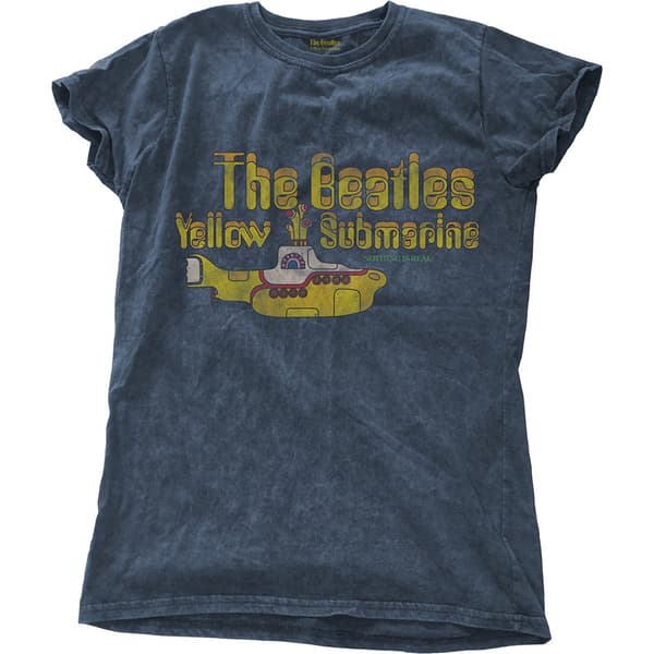 The Beatles Ladies Fashion Tee: Yellow Submarine Nothing Is Real with Snow Wash Finishing (XX-Large)