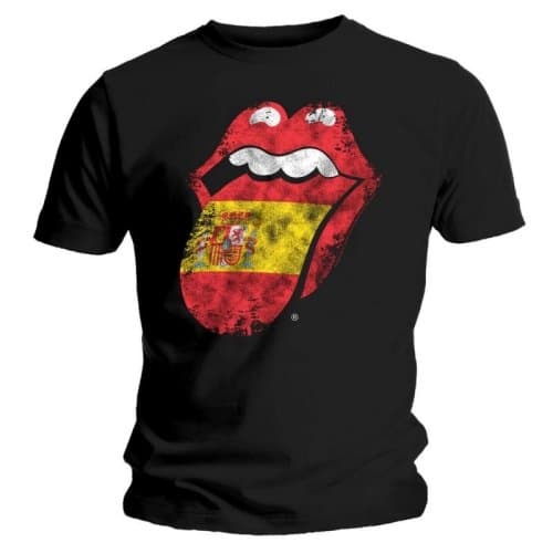 The Rolling Stones Unisex T-Shirt: Spain Tongue (Small)