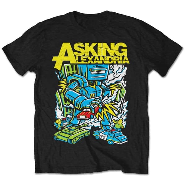 Asking Alexandria Unisex T-Shirt: Killer Robot (Retail Pack) (Medium)