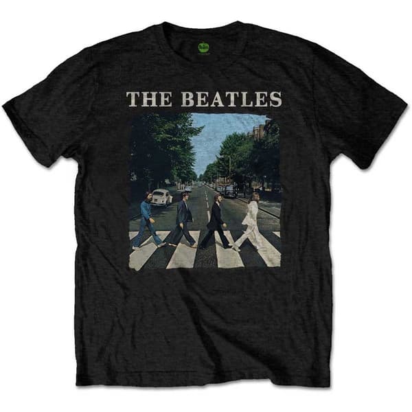 The Beatles Unisex T-Shirt: Abbey Road & Logo (Small)