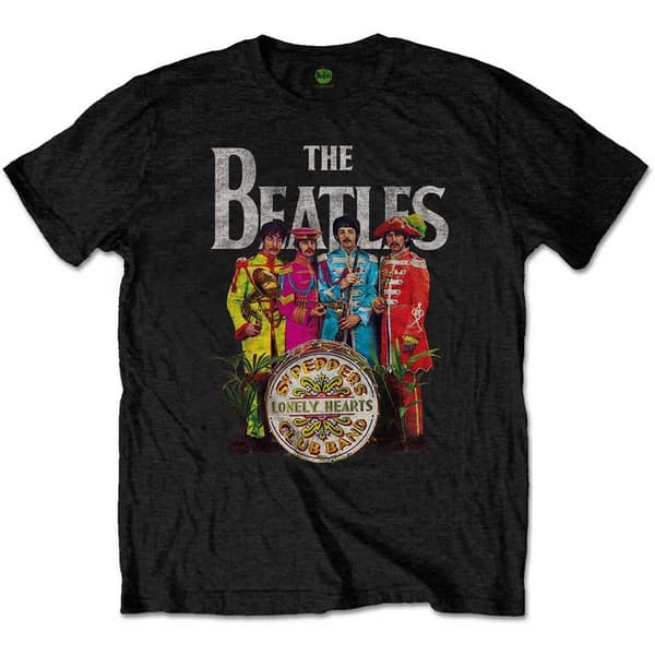 The Beatles Unisex T-Shirt: Sgt Pepper (Large)