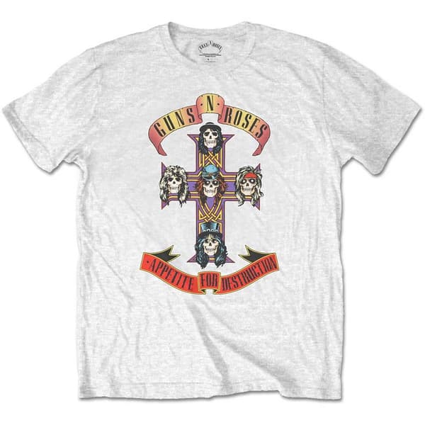 Guns N' Roses Unisex T-Shirt: Appetite for Destruction (Retail Pack) (Large)