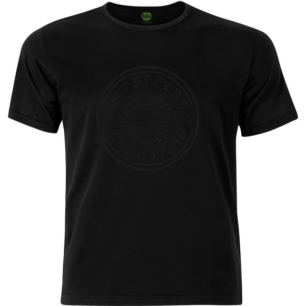The Beatles Unisex Fashion Tee: Sgt Pepper Drum with Foiled Application (Small)