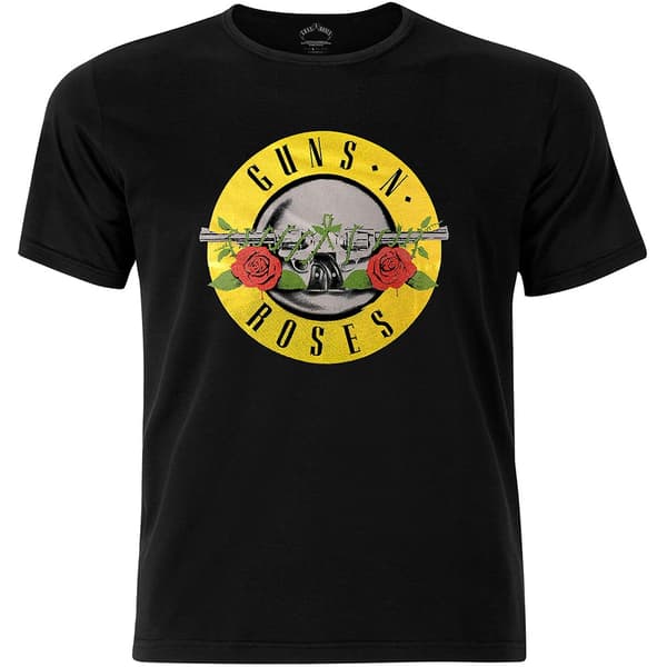 Guns N' Roses Unisex Fashion Tee: Circle Logo with Foiled Application (XX-Large)