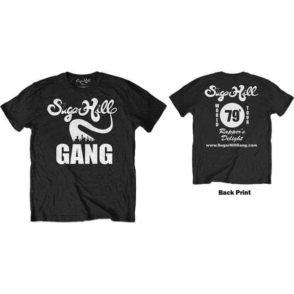 The Sugar Hill Gang Unisex T-Shirt: Rappers Delight Tour (Back Print) (Large)