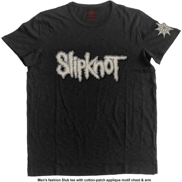 Slipknot Unisex Applique T-Shirt: Logo & Star (XX-Large)